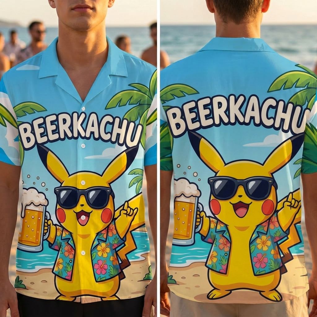 Beerkachu - Hawaiian Shirt