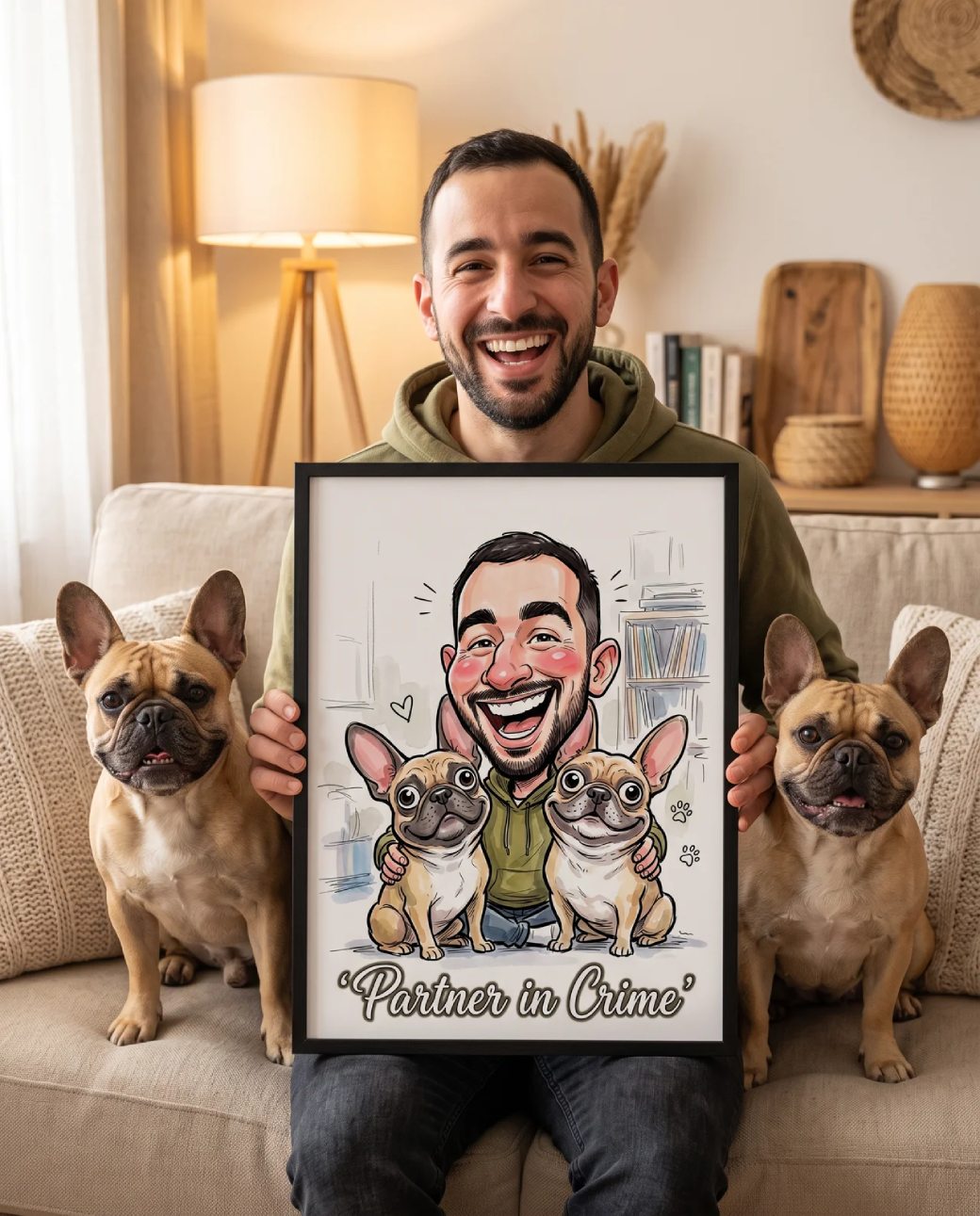 Haustier Karikatur vom Foto - Personalisiertes Poster für Hund, Katze & Co.