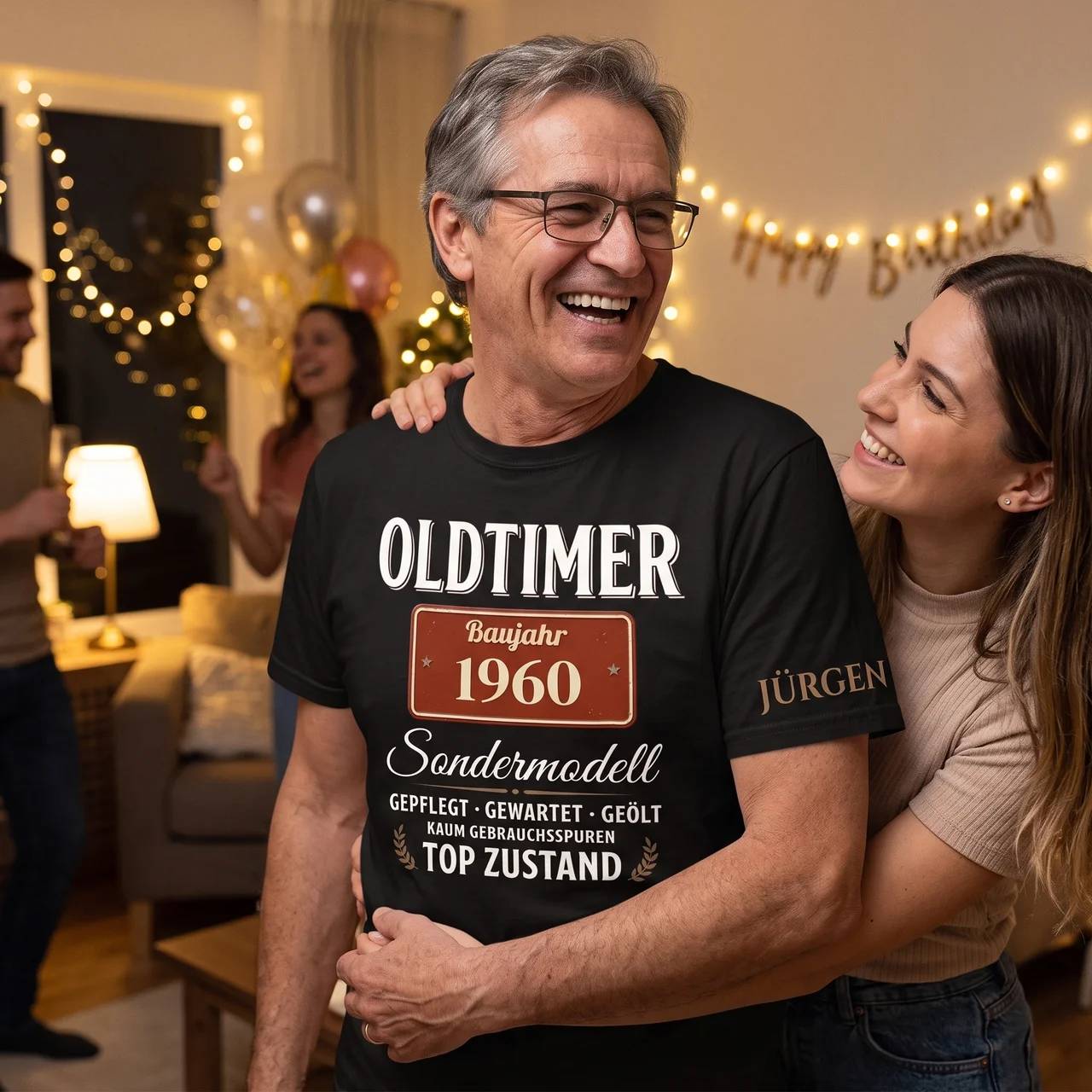 Oldtimer Sondermodell - Lustiges Geburtstagsgeschenk für Männer, Ehemann, Papa & Opa - Personalisiertes Shirt mit Name & Jahrgang